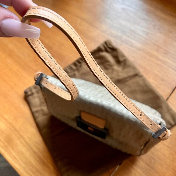 Authentic Vintage Fendi Zucchino Pouchette in near pristine condition - Picture 7 of 14